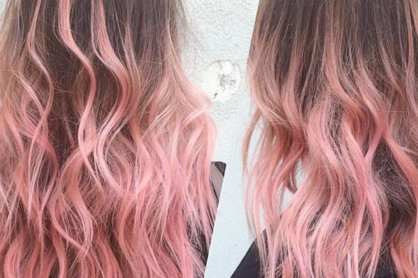 Capelli con tecnica Degradé pastello in tonalità rosa sfumata.