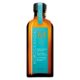 Bottiglia di Moroccanoil Treatment, olio per capelli a base di olio di argan, con etichetta turchese e logo arancione.
