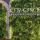 Parete verde con scritta Cosmoprof Worldwide Bologna su sfondo viola, allestimento fieristico green ed elegante