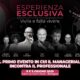 Locandina dell’evento Esperienza Esclusiva 2025 con i volti degli ospiti principali e la scritta “Il primo evento in cui il manageriale incontra il professionale”