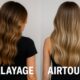 Confronto tra effetto Balayage e Airtouch su capelli lunghi castano chiaro