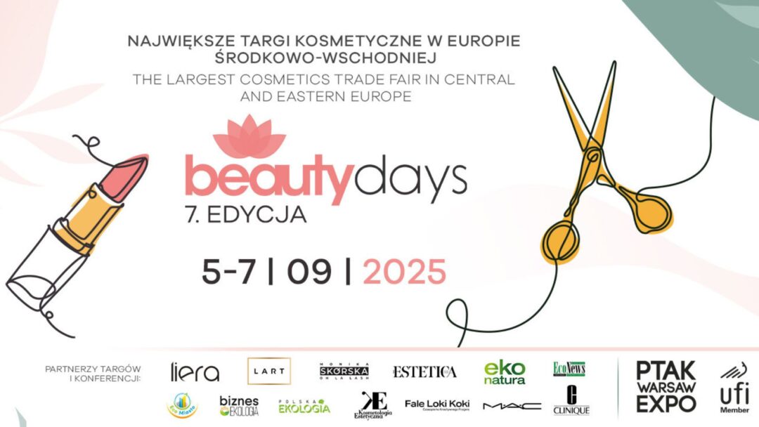 Locandina ufficiale Beauty Days 2025, la fiera internazionale della bellezza a Varsavia