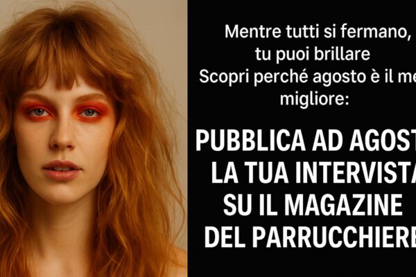 Immagine promozionale con scritta "Ultimi giorni per prenotare la tua intervista su Il Magazine del Parrucchiere" in stile impattante, sfondo colorato e grafica in stile editoriale.