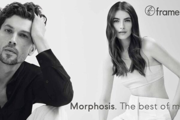 Modella e modello con capelli luminosi e curati, campagna Framesi Morphosis.
