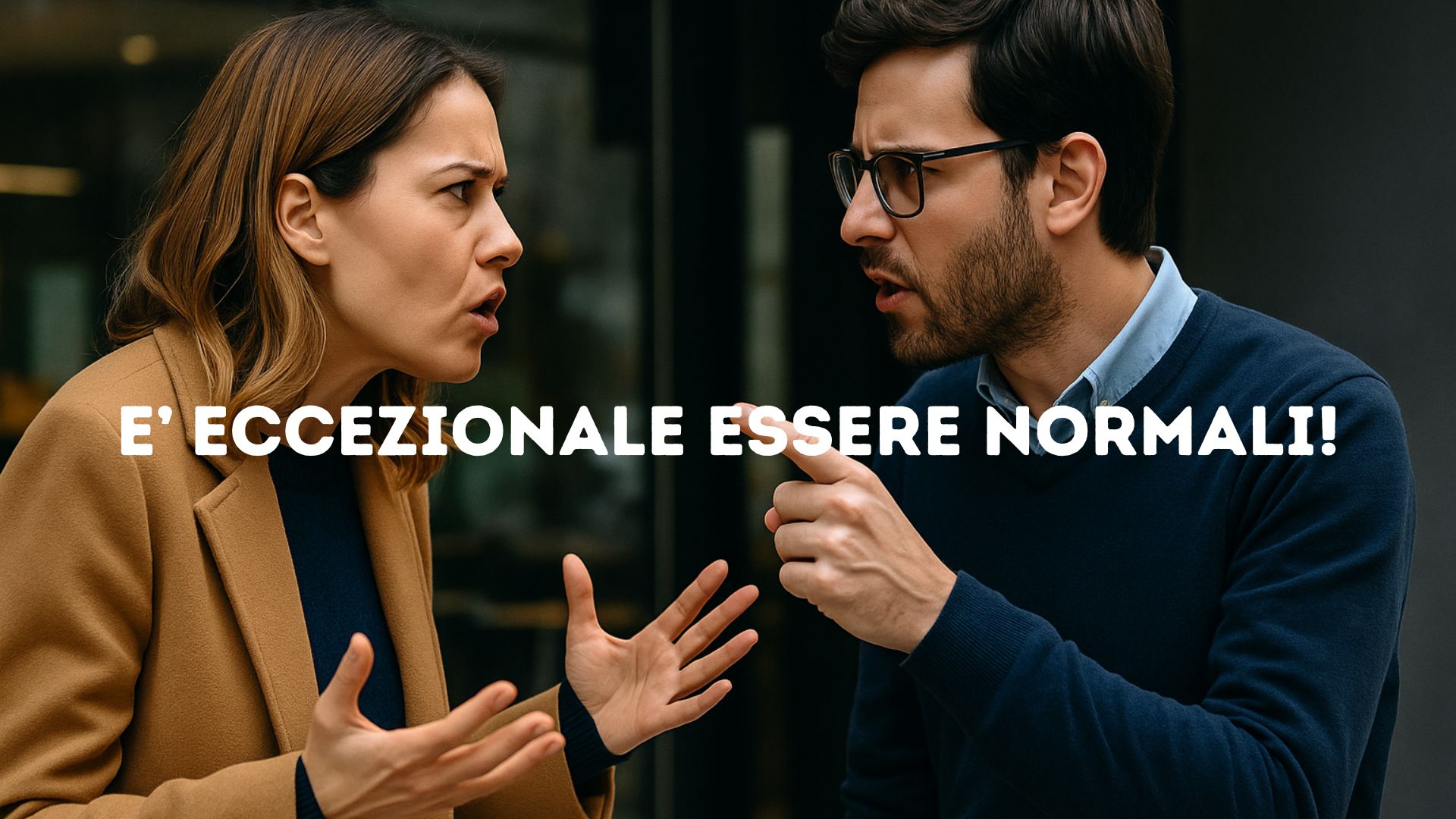Due persone in un ufficio moderno discutono animatamente su un pagamento e un accordo mancato, simbolo delle difficoltà e incoerenze nel lavoro di oggi.