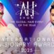 Locandina ufficiale del Vision Hair e International Visionary Award 2025 al Palazzo del Ghiaccio di Milano, evento globale dedicato all’hairstyling e alla creatività.