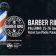 Locandina ufficiale evento Barber Ring 2026 a Palermo con barber pole illuminato e logo CNA Artigiani Imprenditori d'Italia.