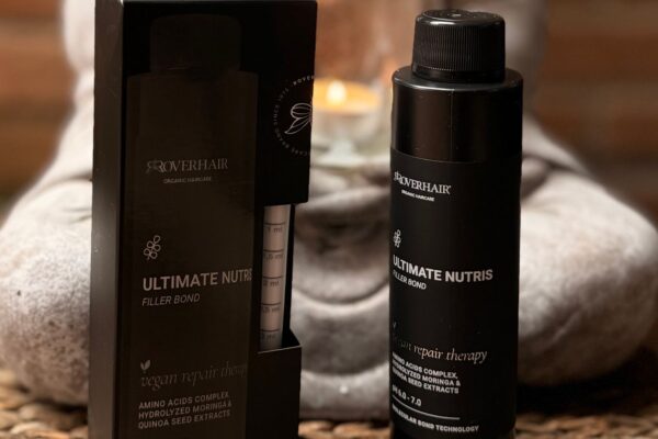 Flacone e packaging Roverhair Ultimate Nutris Filler Bond per trattamento capelli secchi in redazione MDP