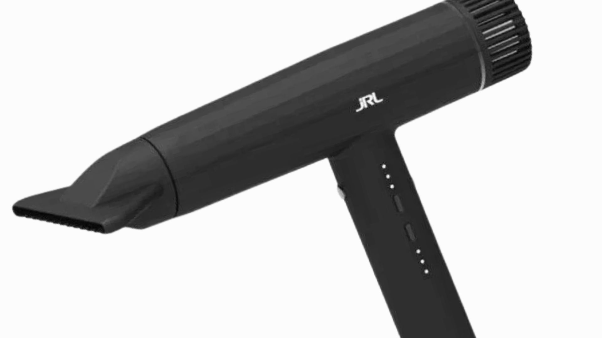 Phon professionale JRL Forte Pro 2020H nero con becco dentato, pensato per asciugatura, styling e tecniche Airtouch in salone.