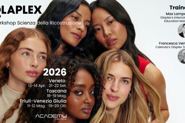 Locandina dei Workshop Olaplex Pro 2026 Scienza della Ricostruzione organizzati da Academy Calenda.