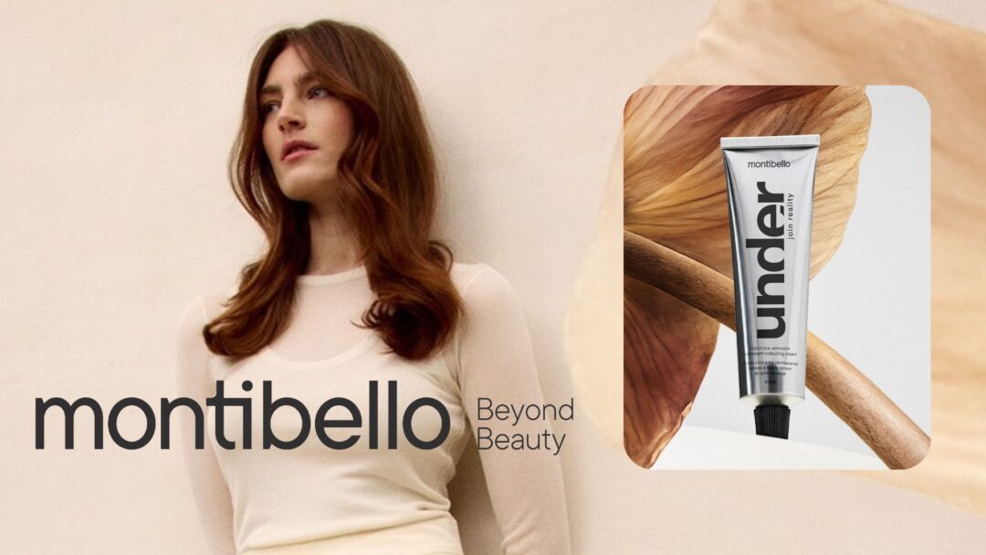 Montibello Italia con modella dai capelli castani e colorazione professionale Under