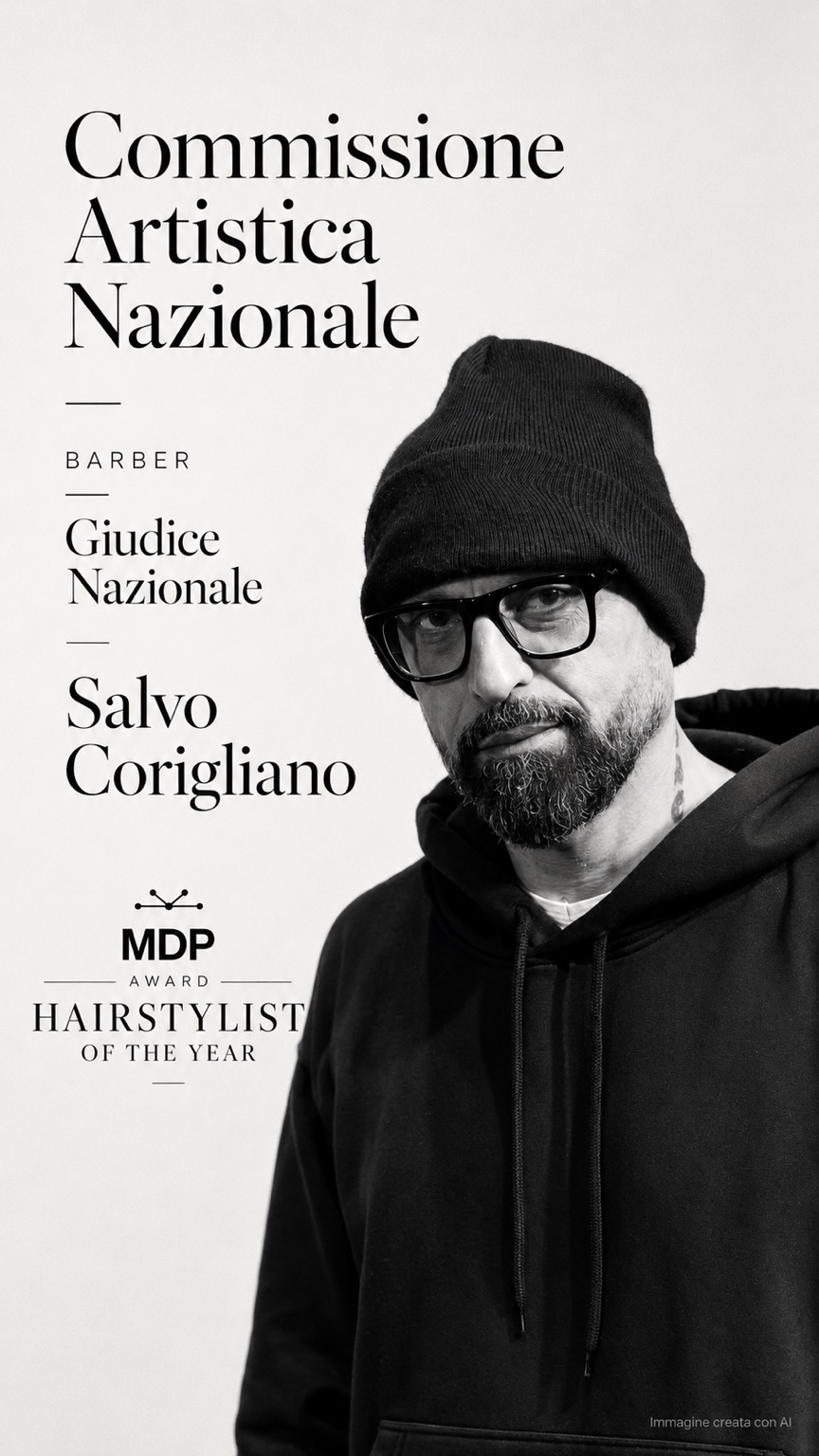 Salvo Corigliano, Giudice Nazionale Barber della Commissione Artistica Hairstylist of the Year MDP