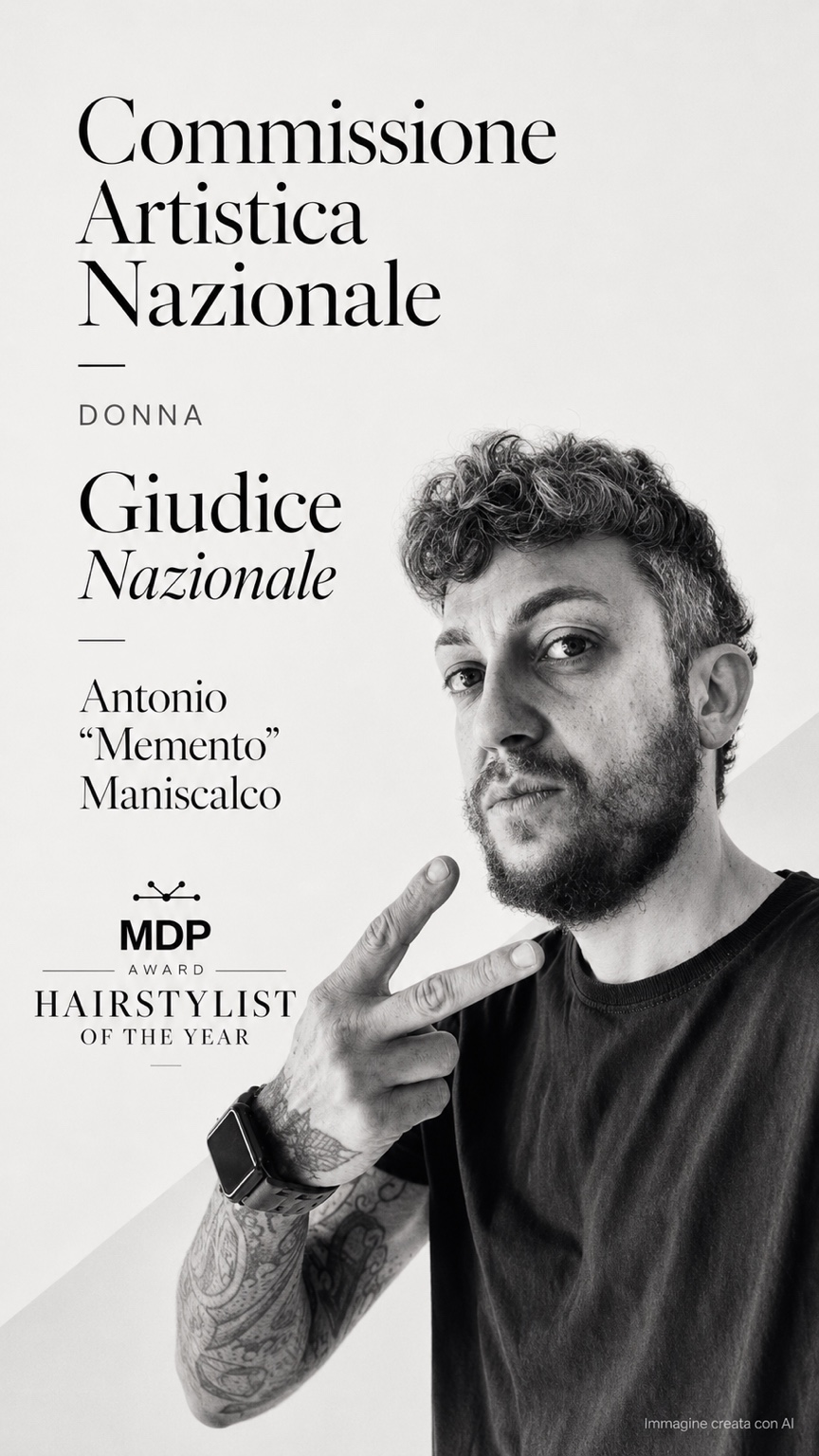 Antonio “Memento” Maniscalco, Giudice Nazionale Donna della Commissione Artistica Hairstylist of the Year MDP