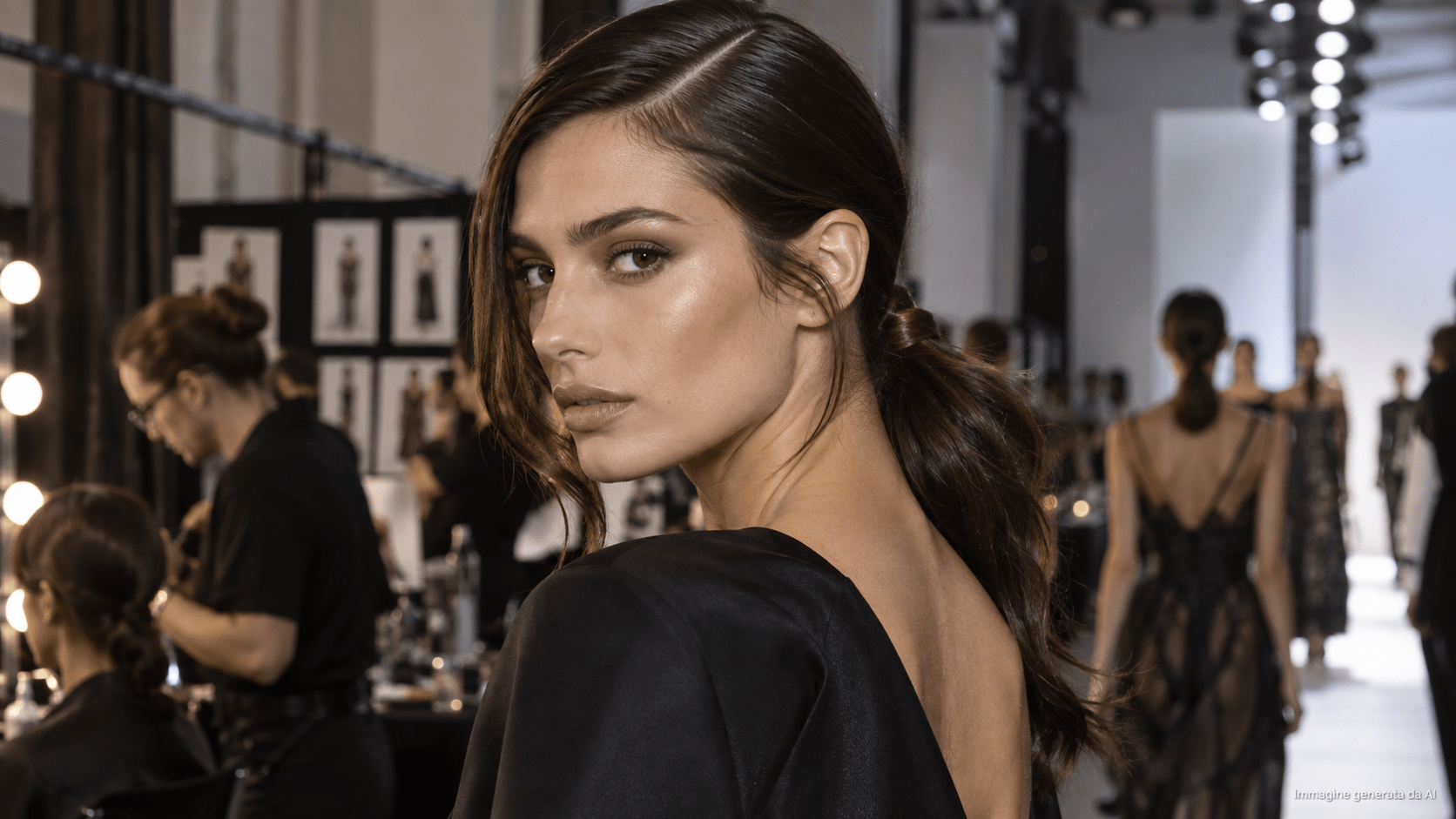 Low ponytail backstage: 2027 hair trend