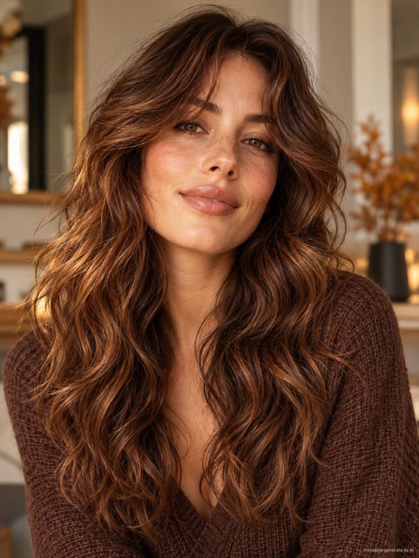 Curtain bangs leggere su capelli fini senza perdere densità