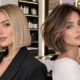 Blunt bob and layered bob compared side by side on fine hair