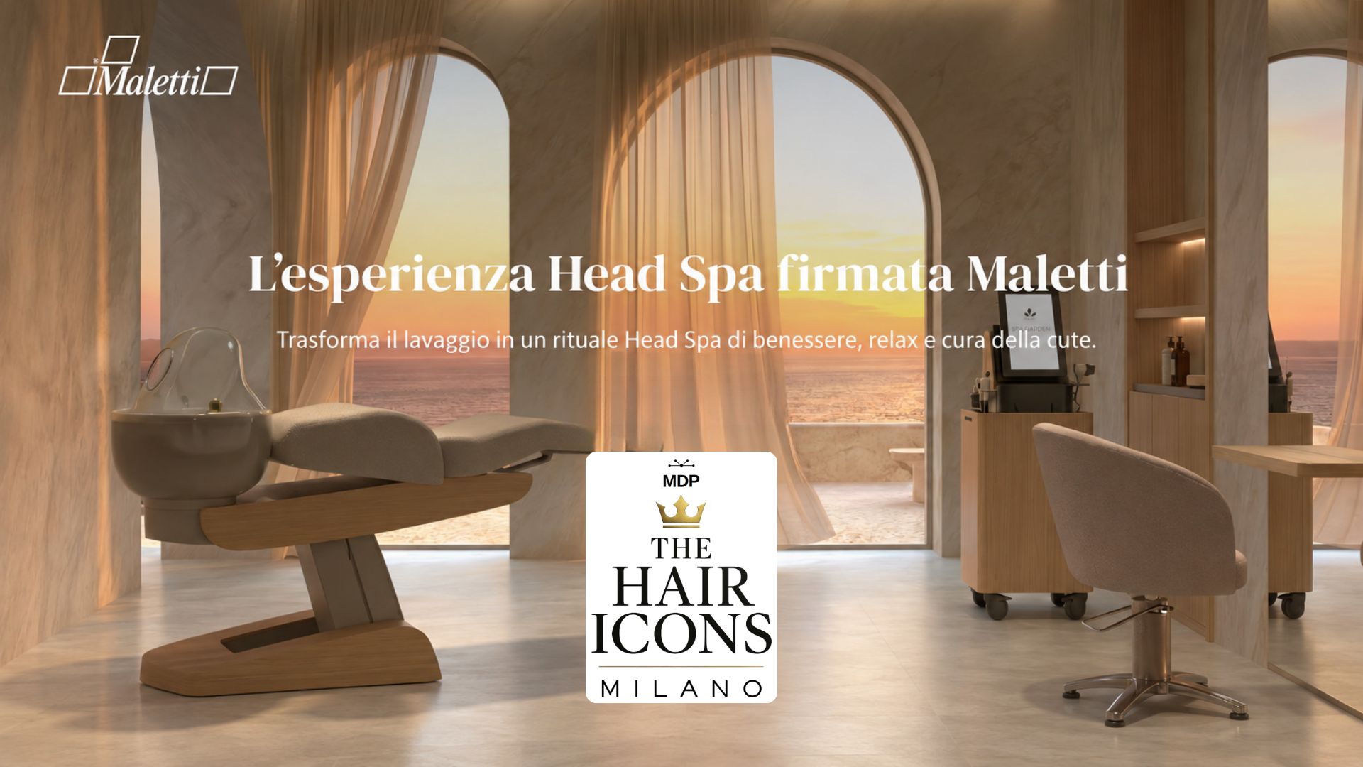 Maletti sponsor di THE HAIR ICONS Milano 2026 con immagine Head Spa
