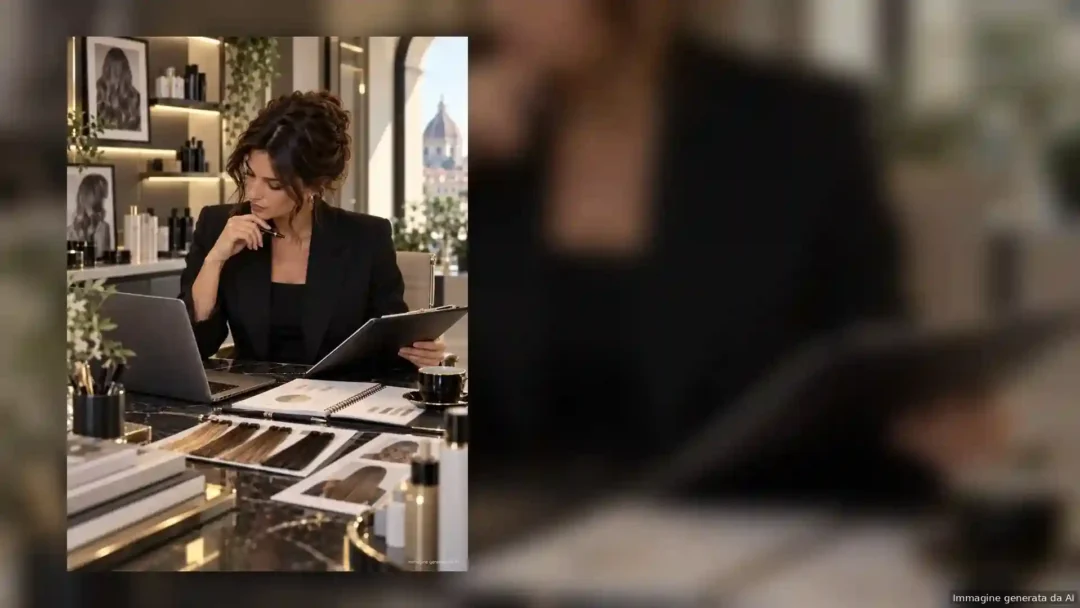 Professional consultation for hair reconstruction in an Italian salon