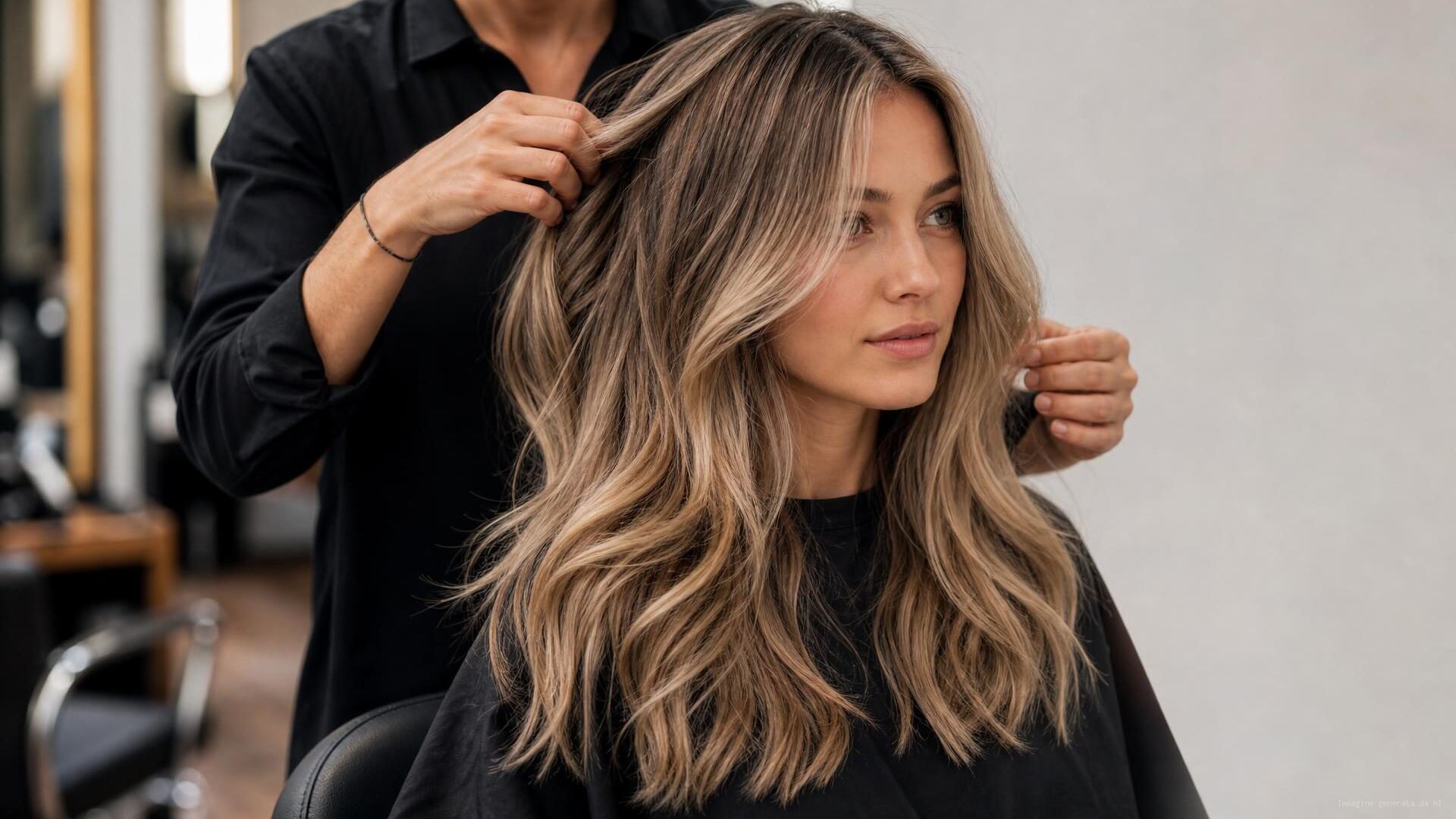 Immagine editoriale per Mushroom Blonde: il biondo beige dell’autunno 2026 che richiede precisione