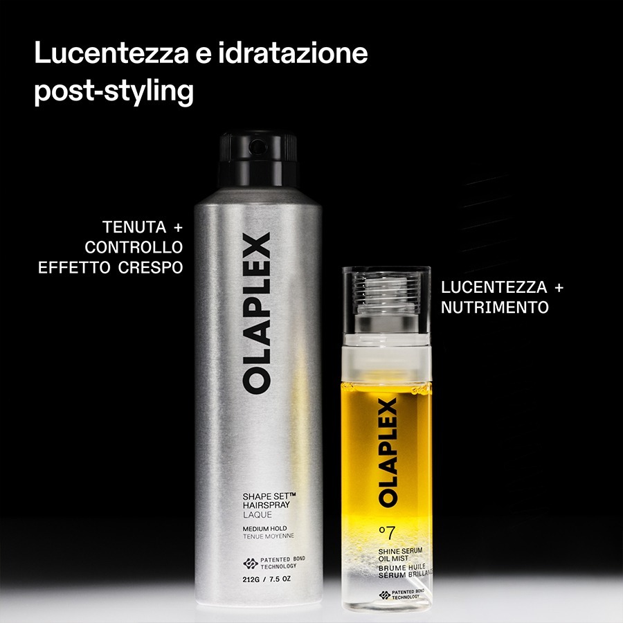 New OLAPLEX Shape Set hairspray for professional styling
