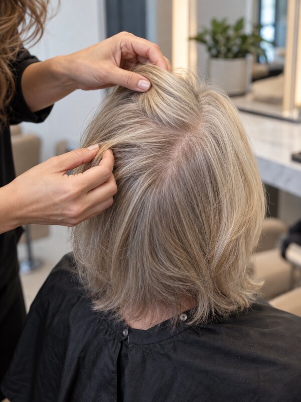 Valutazione professionale della densità dei capelli dopo i 50