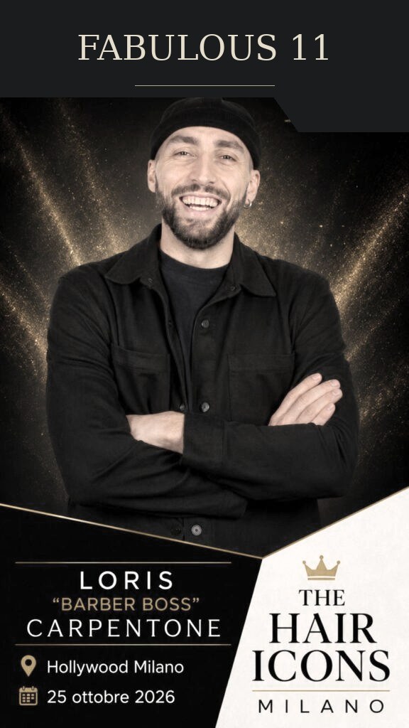 Loris Barber Boss Carpentone, THE GANG, a THE HAIR ICONS Milano 2026