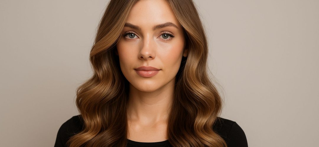 : Donna con piega moderna e impeccabile in salone professionale