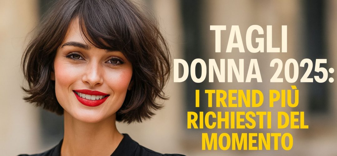 Donna con caschetto mosso e frangia leggera, esempio di taglio di tendenza 2025.
