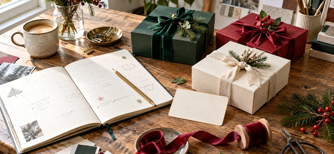 Agenda di dicembre, gift card e cofanetti home care preparati in anticipo