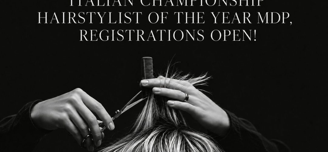 Italian Hairstylist of the Year MDP Championship – hairstylist cutting hair with scissors and comb