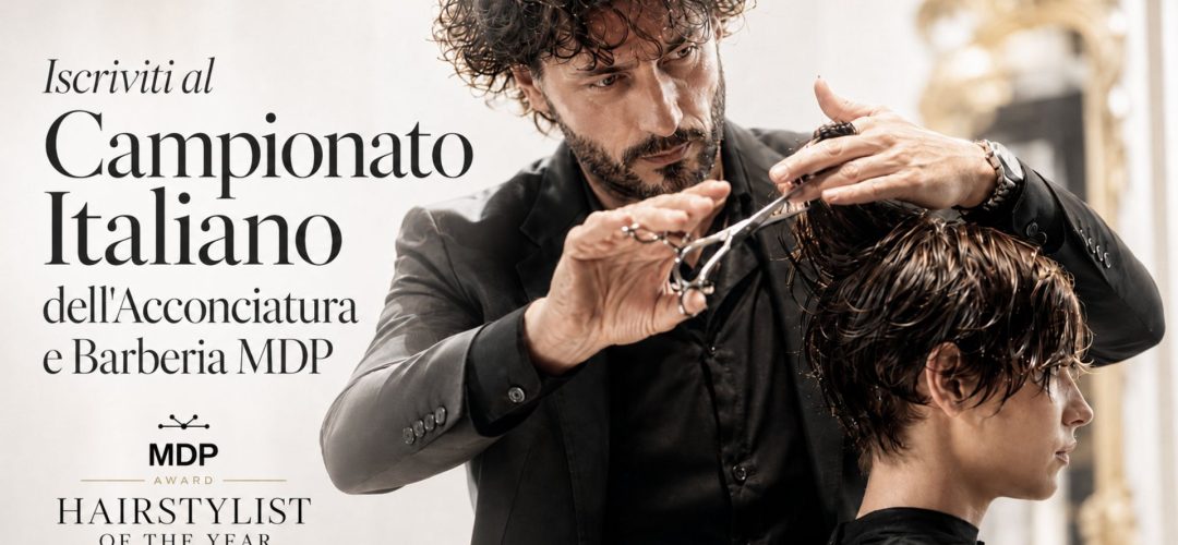 Parrucchiere al lavoro durante il Campionato Italiano dell’Acconciatura e Barberia MDP – Hairstylist of the Year