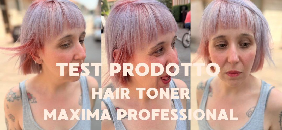 Risultato tonalizzazione con Hair Toner Máxima Professional: shadow roots Blush Pink e lunghezze Silver Ice su taglio corto.